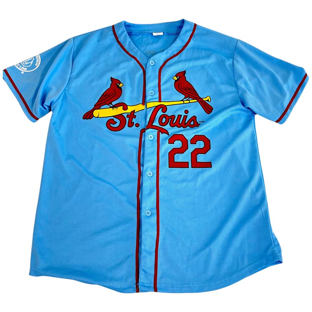 St. Louis Cardinals Mens XL Jersey Victory Blue Stadium Giveaway Flaherty 22